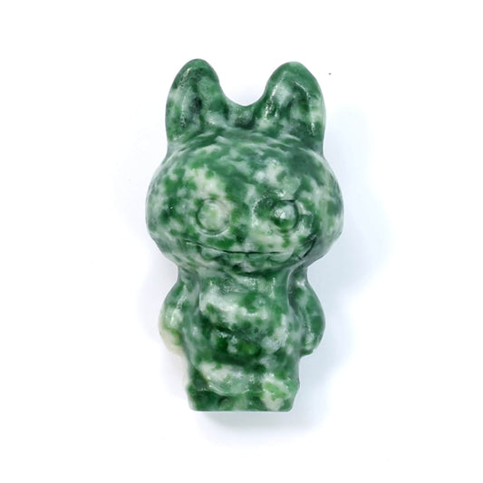 Labubu Aquatic Agate Crystal Carving – Ocean Calm & Playful Spirit