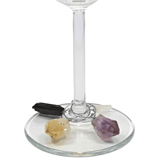 Raise Your Vibration: Crystal Wine Charm Set - 50% Off