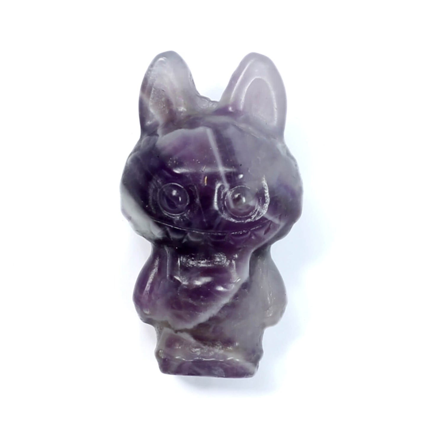 Labubu Amethyst Crystal Carving – Calming Magic & Playful Energy