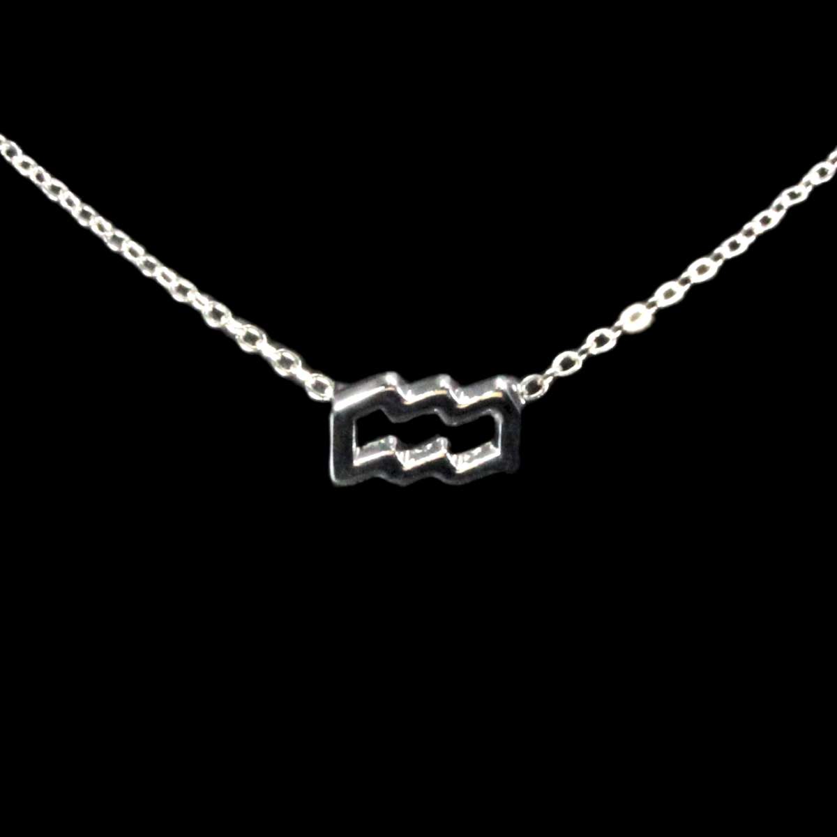 Aquarius Zodiac Silver Necklace