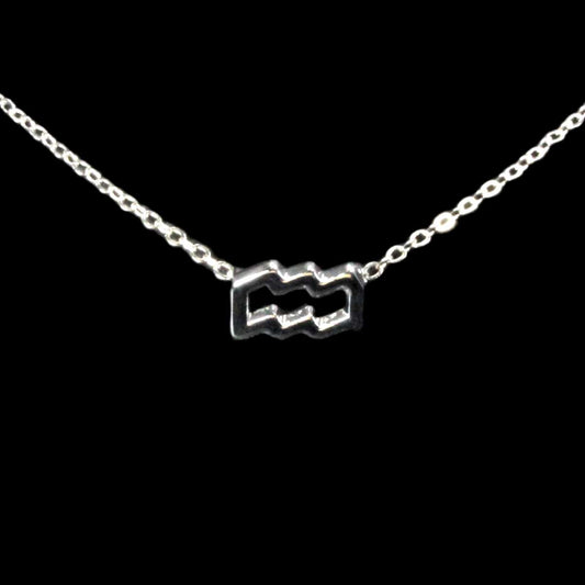 Aquarius Zodiac Silver Necklace