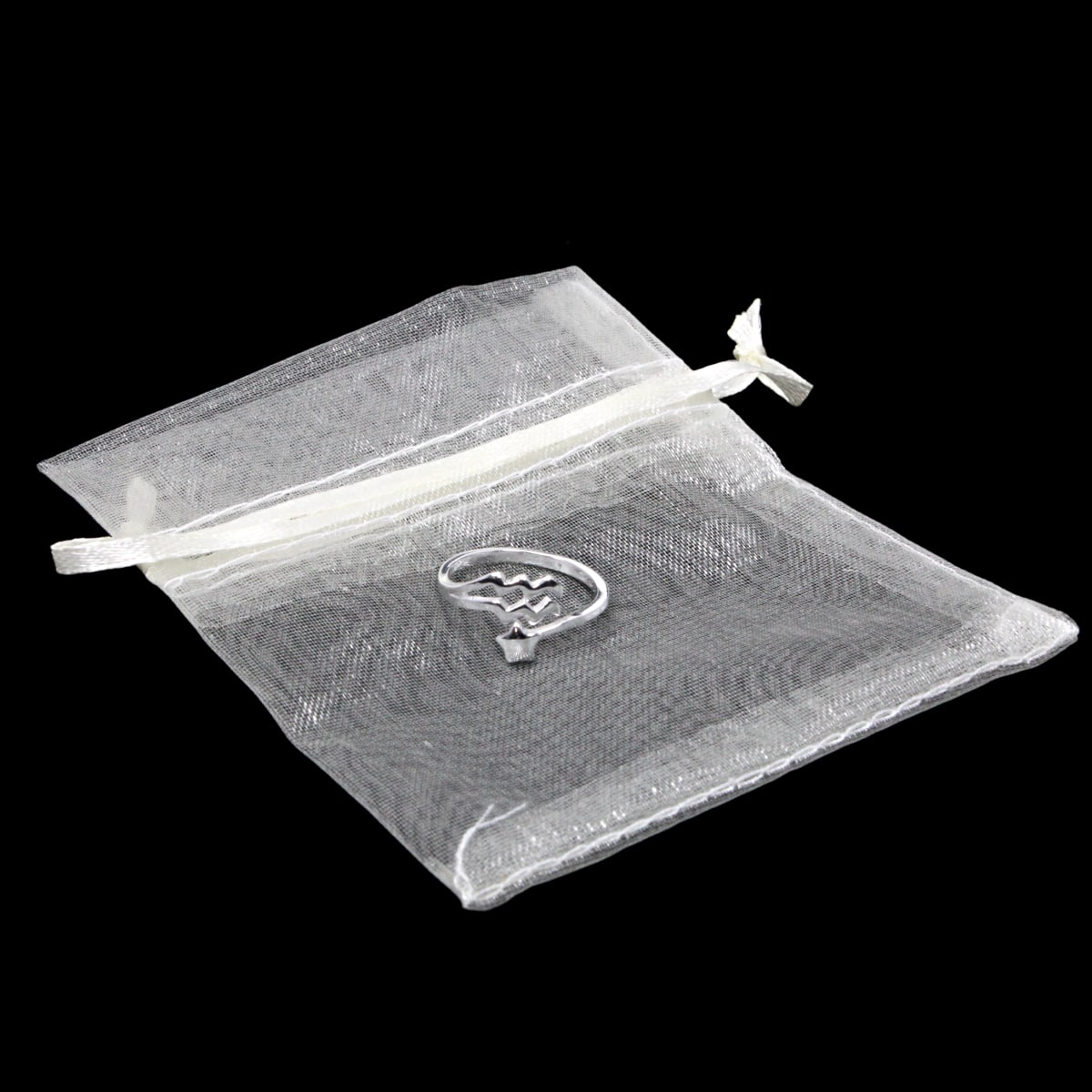 Aquarius Zodiac Ring - Sterling Silver