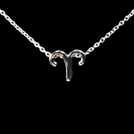 Aries Zodiac Silver Necklace