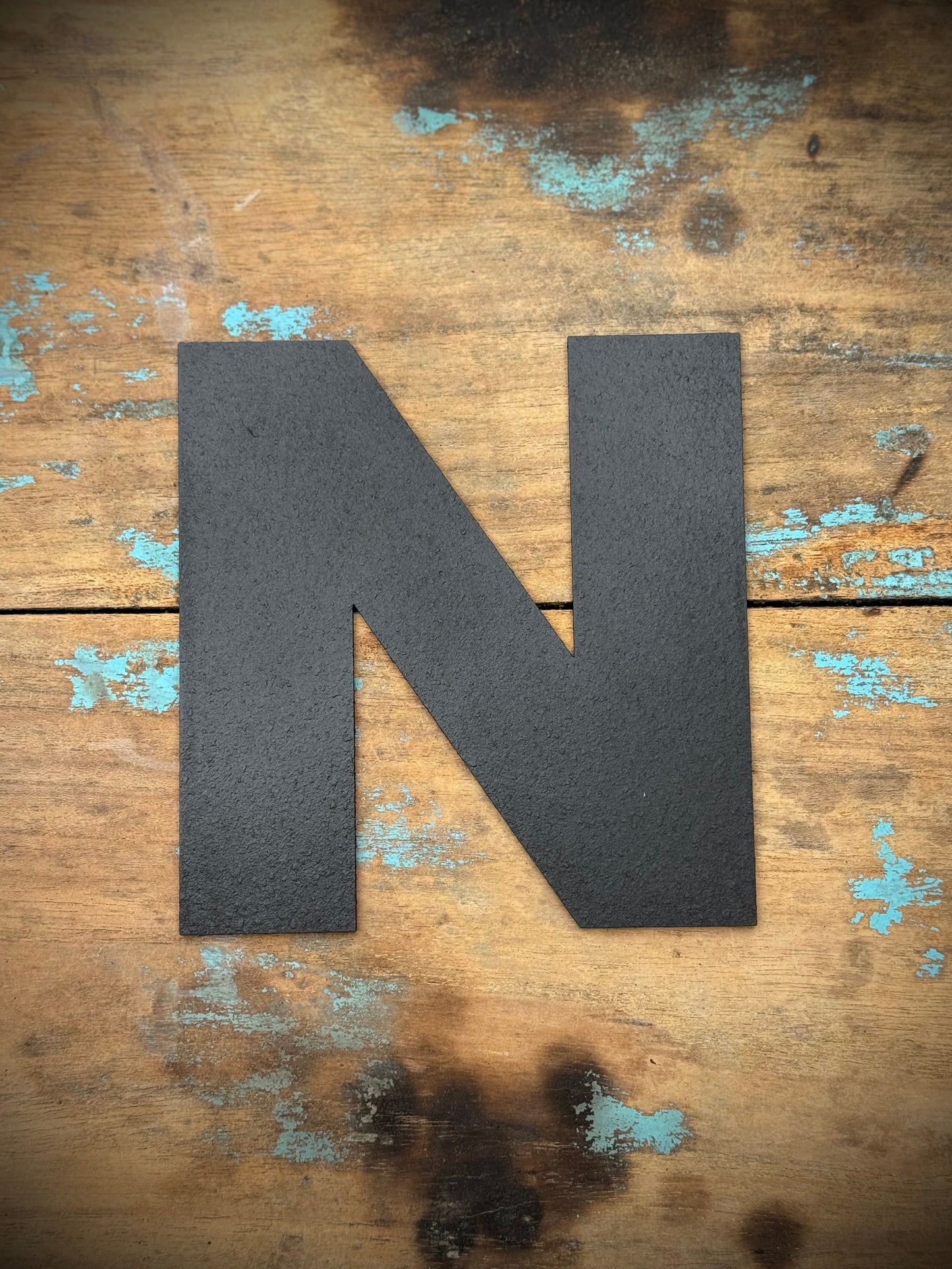 12" and 5" Black Fat Font Metal Letters.