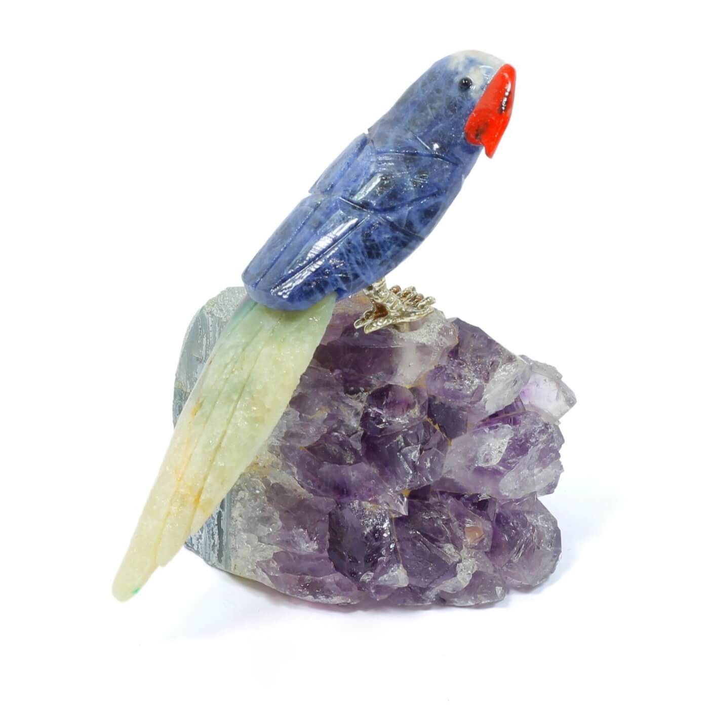 Sodalite & Amazonite Parrot - The Voice Of Harmony (204g)