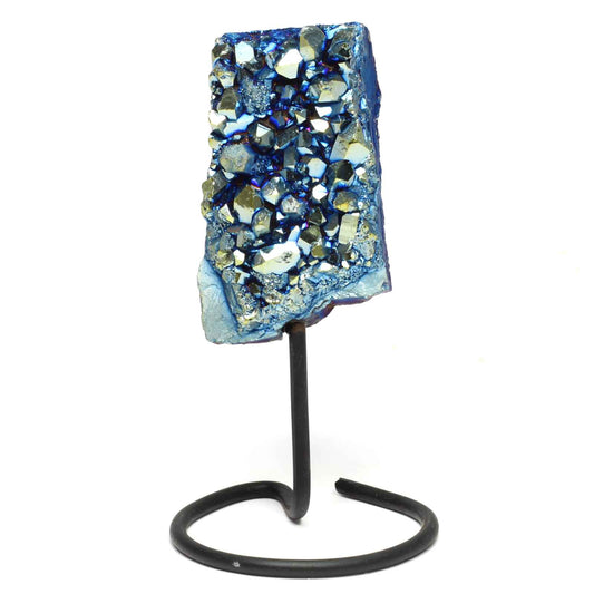 Blue Titanium Cluster on Stand