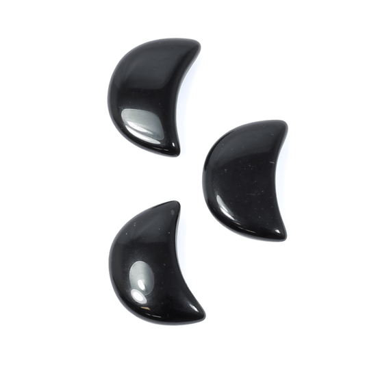 Healing Mini Moon Crystal - Black Obsidian