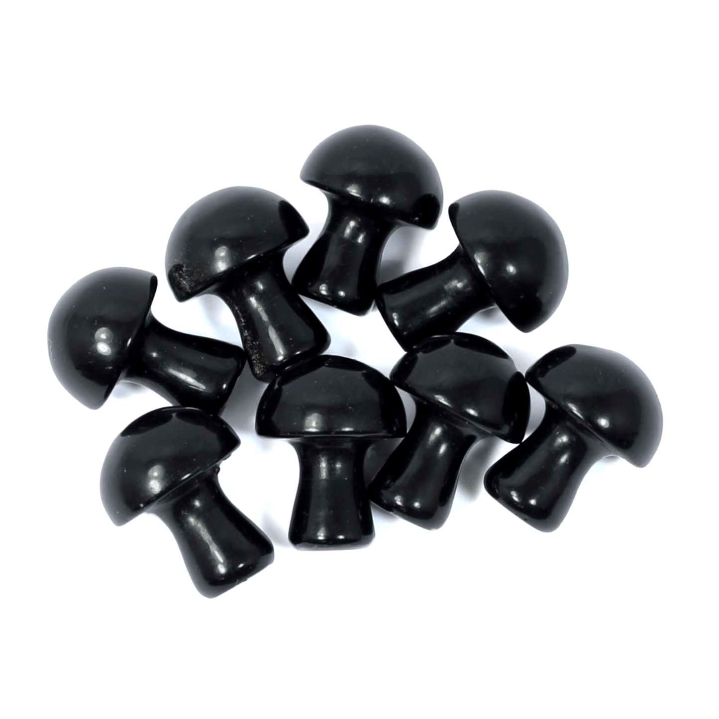 Healing Mini Mushroom Crystal - Black Obsidian