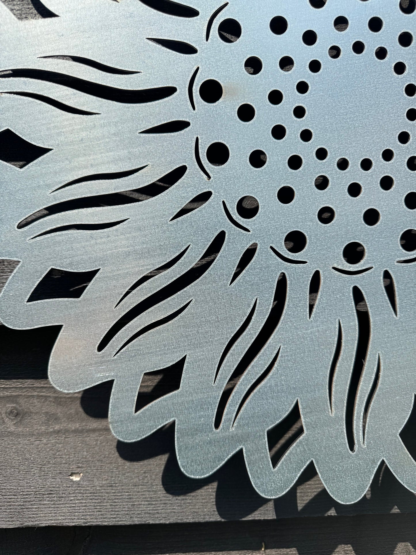 Large Galvanized Steel Sunflower  Garden Decoration