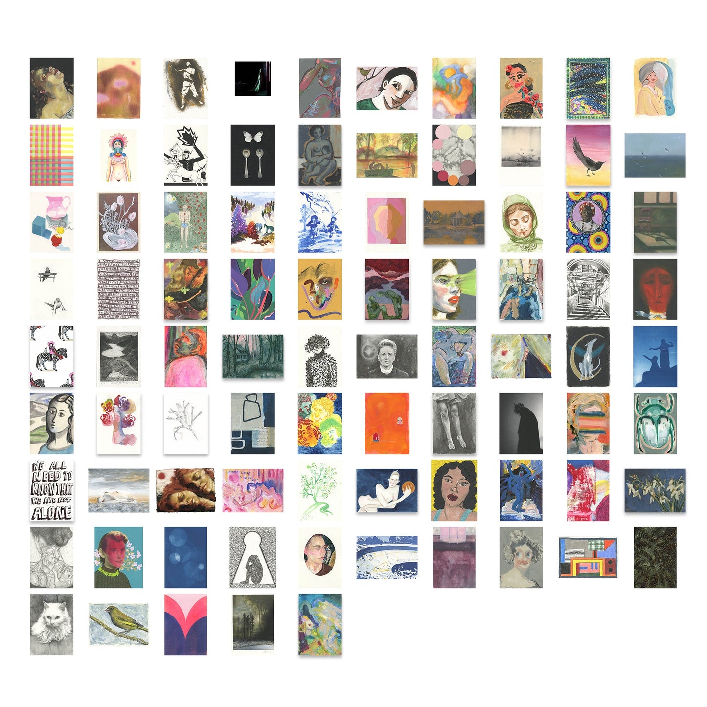 Art on a Postcard for International Women's Day 2021 Boxset of 85 cards