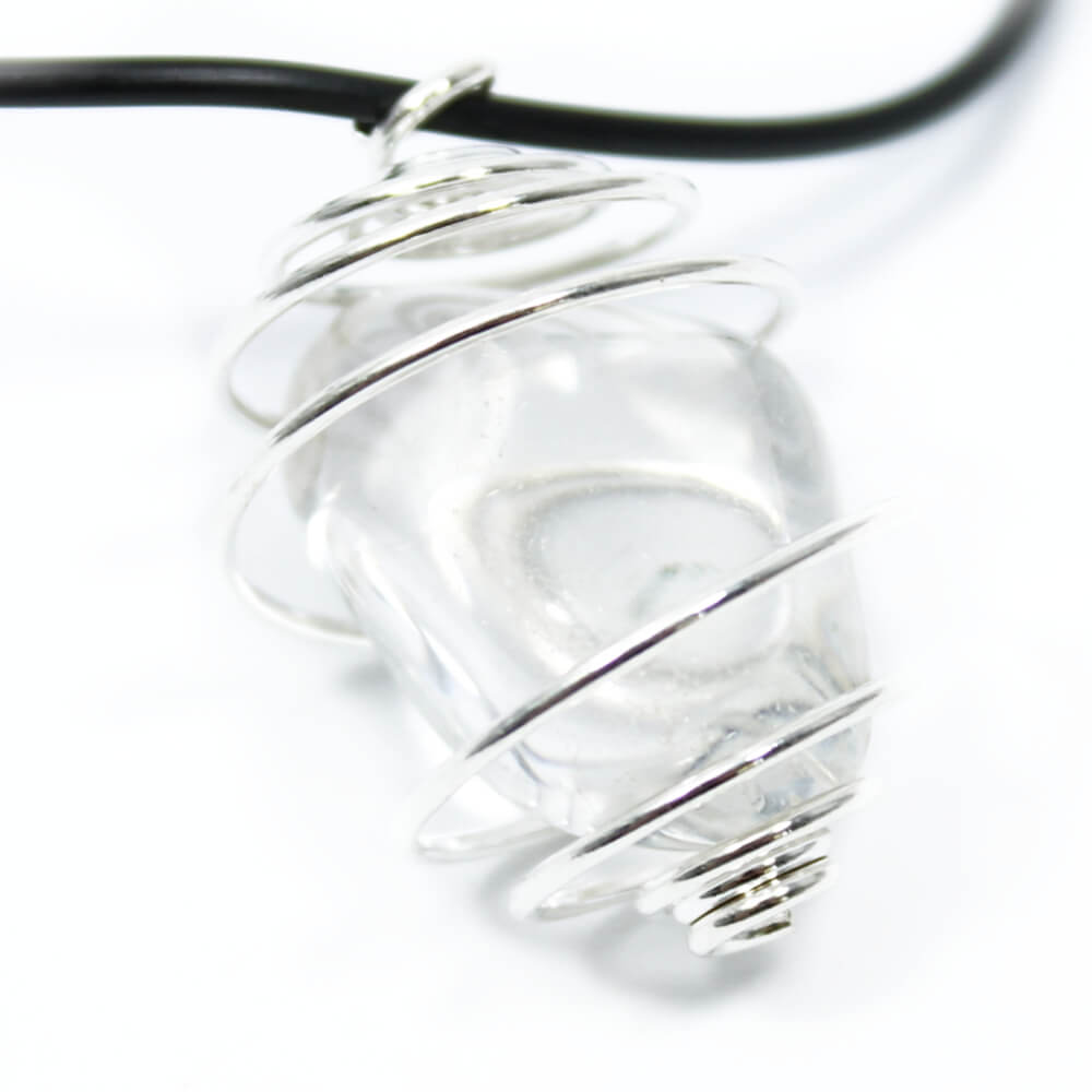 Clear Quartz Wire Wrapped Necklace