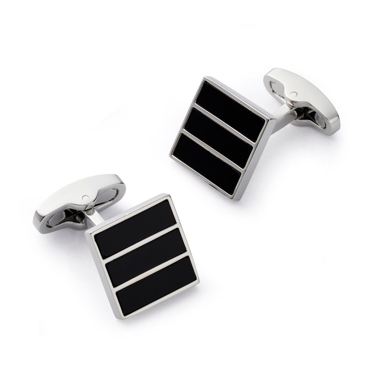 Triptych Cufflinks In Onyx