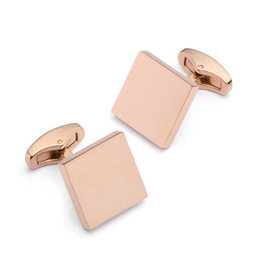 Square Cufflinks In Rose Gold