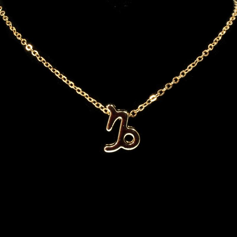 Capricorn Zodiac Gold Necklace