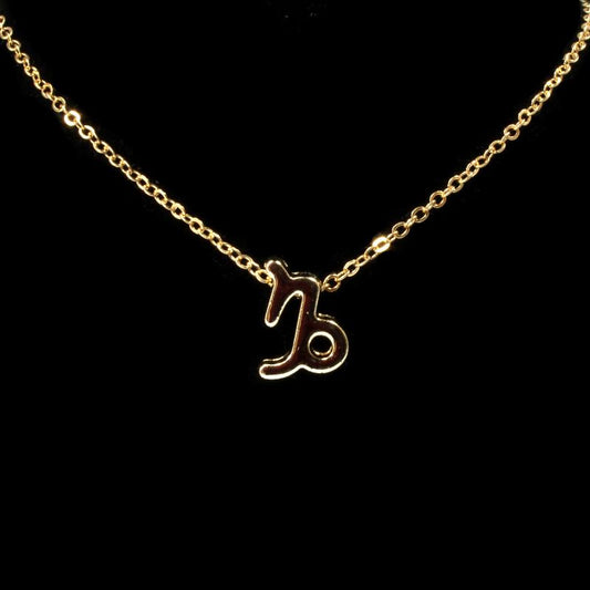 Capricorn Zodiac Gold Necklace