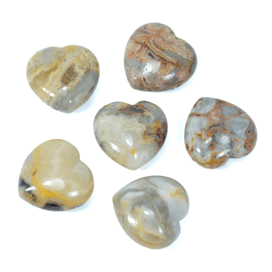 Crazy Lace Agate Mini Heart