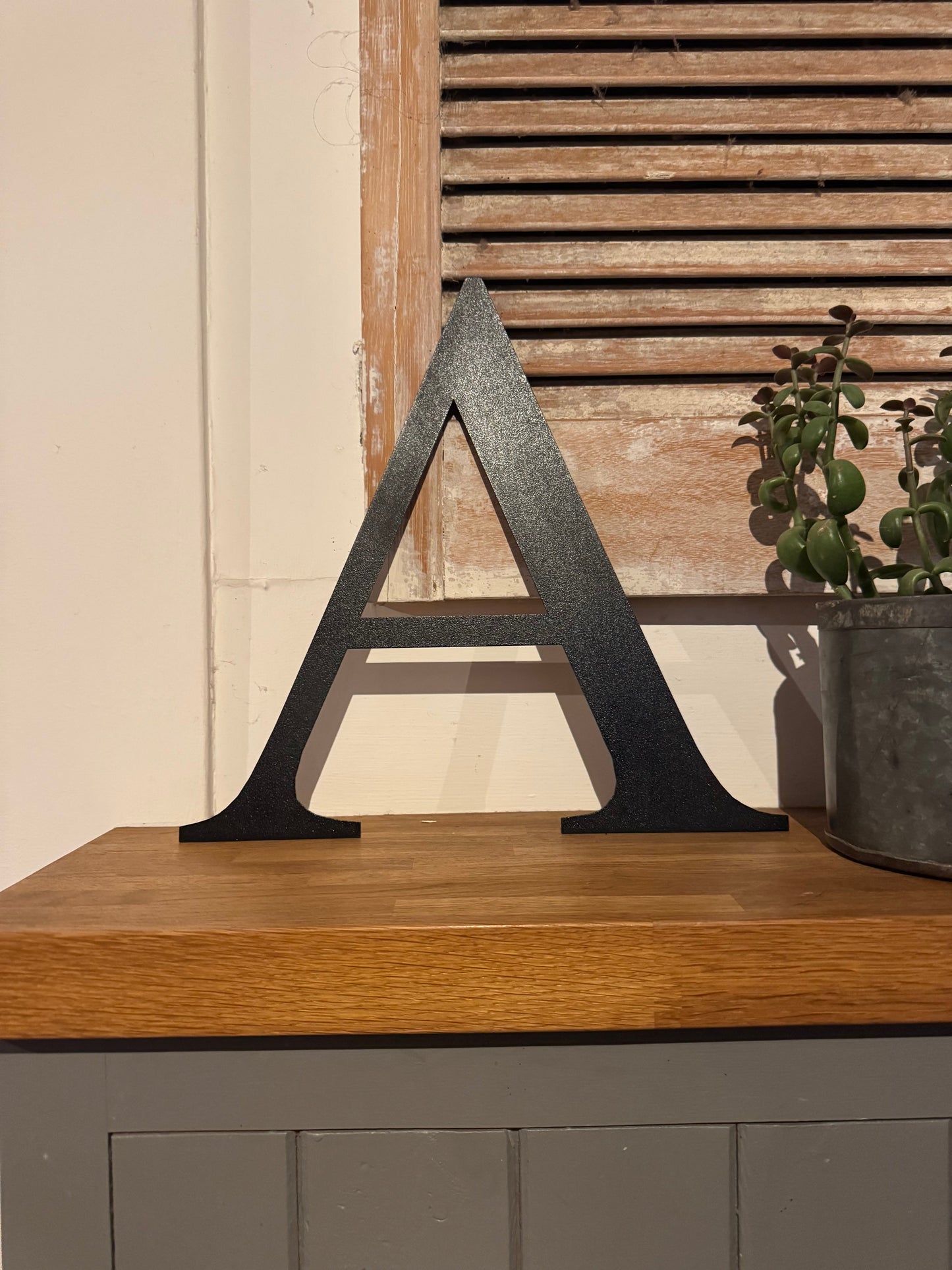 Rustic 5" or 12" Black Metal Classic Letters For  The Home And Garden