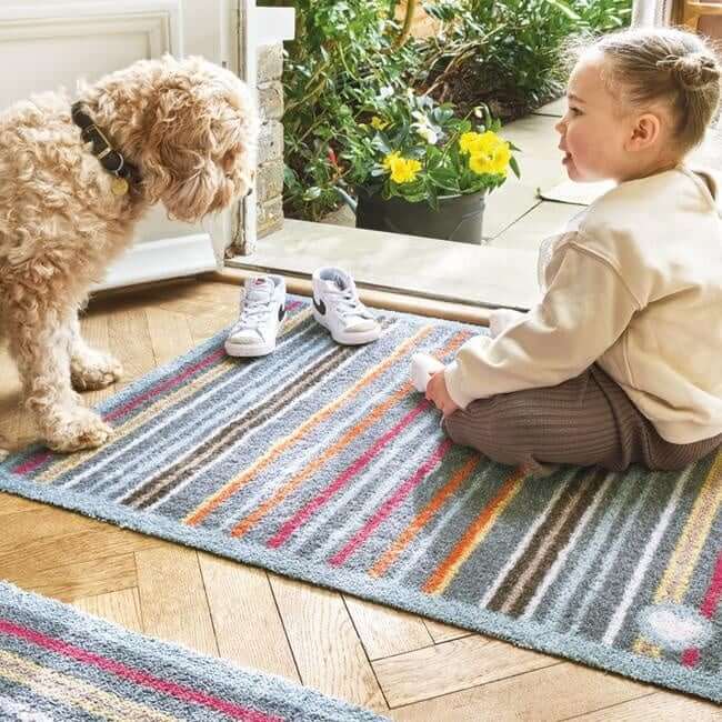 Eco-Friendly Washable Striped Mat