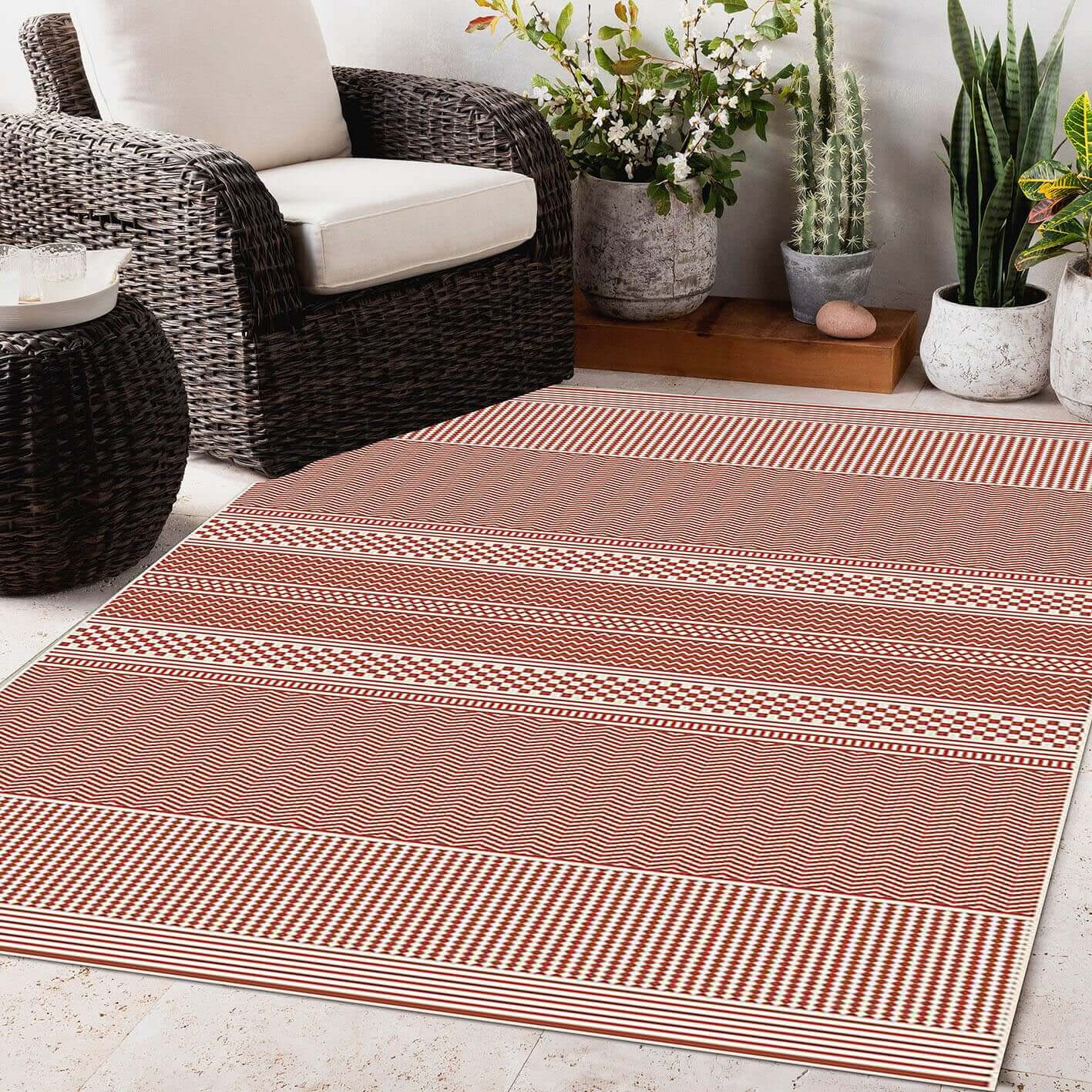 Duo Weave Outdoor Rug Fine Line