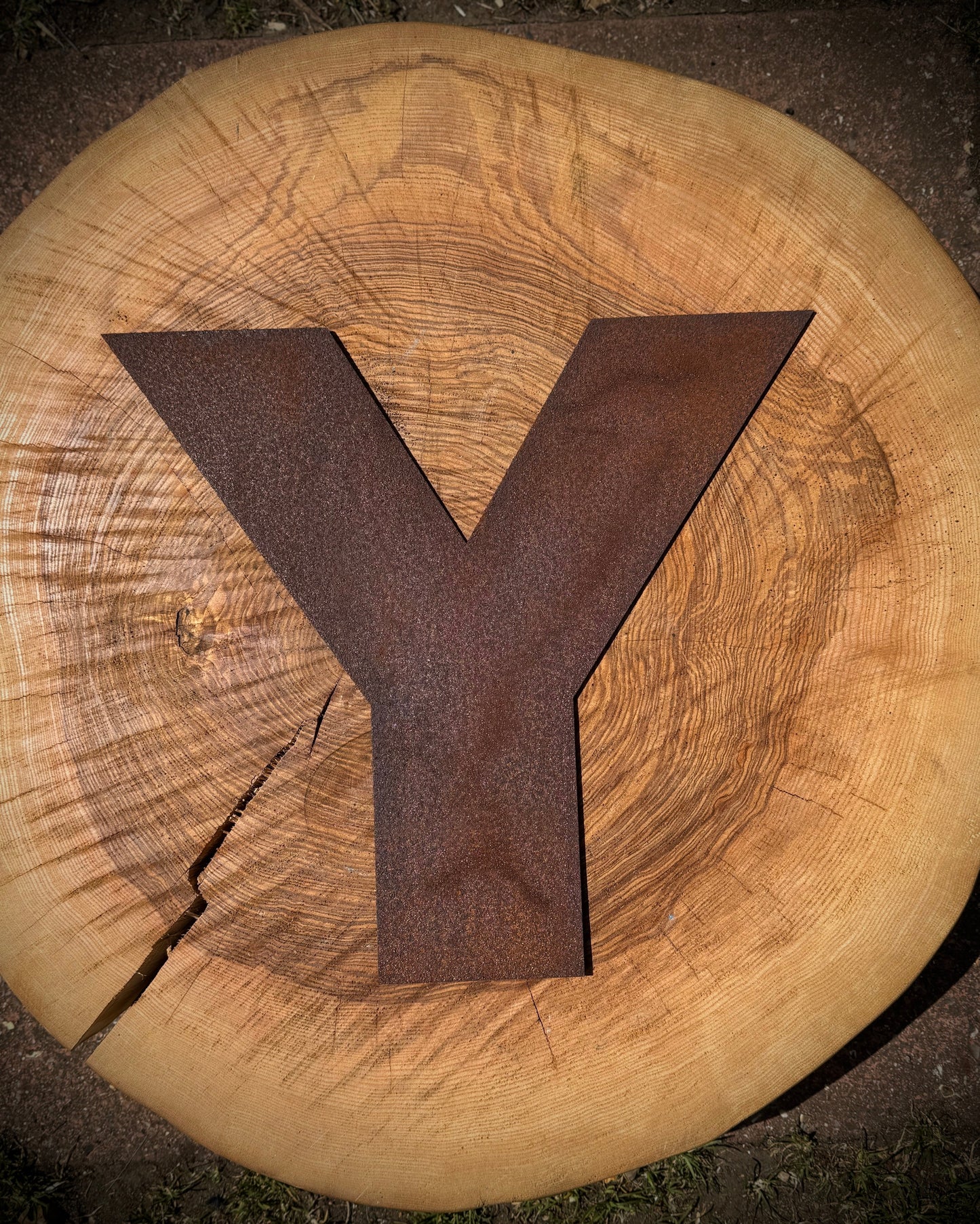 12" Rusty Fat Font Metal Letters A-Z 0-9.