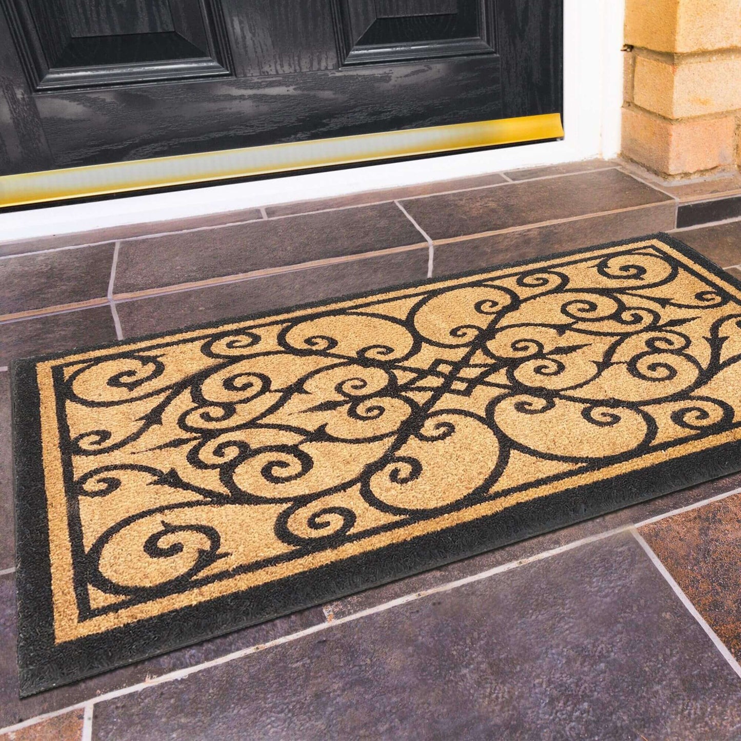 Coir Half Moon & Rectangle Mat 45x75 cm | 131