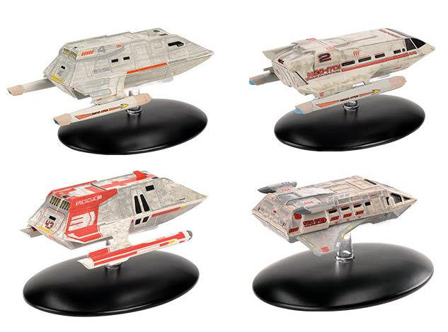 Shuttlecraft Set 4 Kelvin Timeline (Transport Shuttlecraft & Passenger Shuttle & Med Evac Shuttle & Warrant Shuttle) Model Diecast Ship (Eaglemoss / Star Trek)
