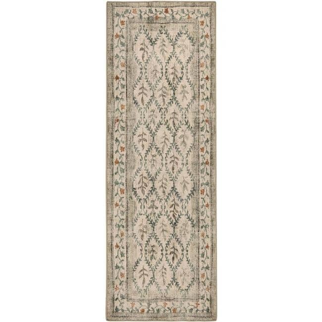 Eco-Washable Cream Rug Botanicals Design