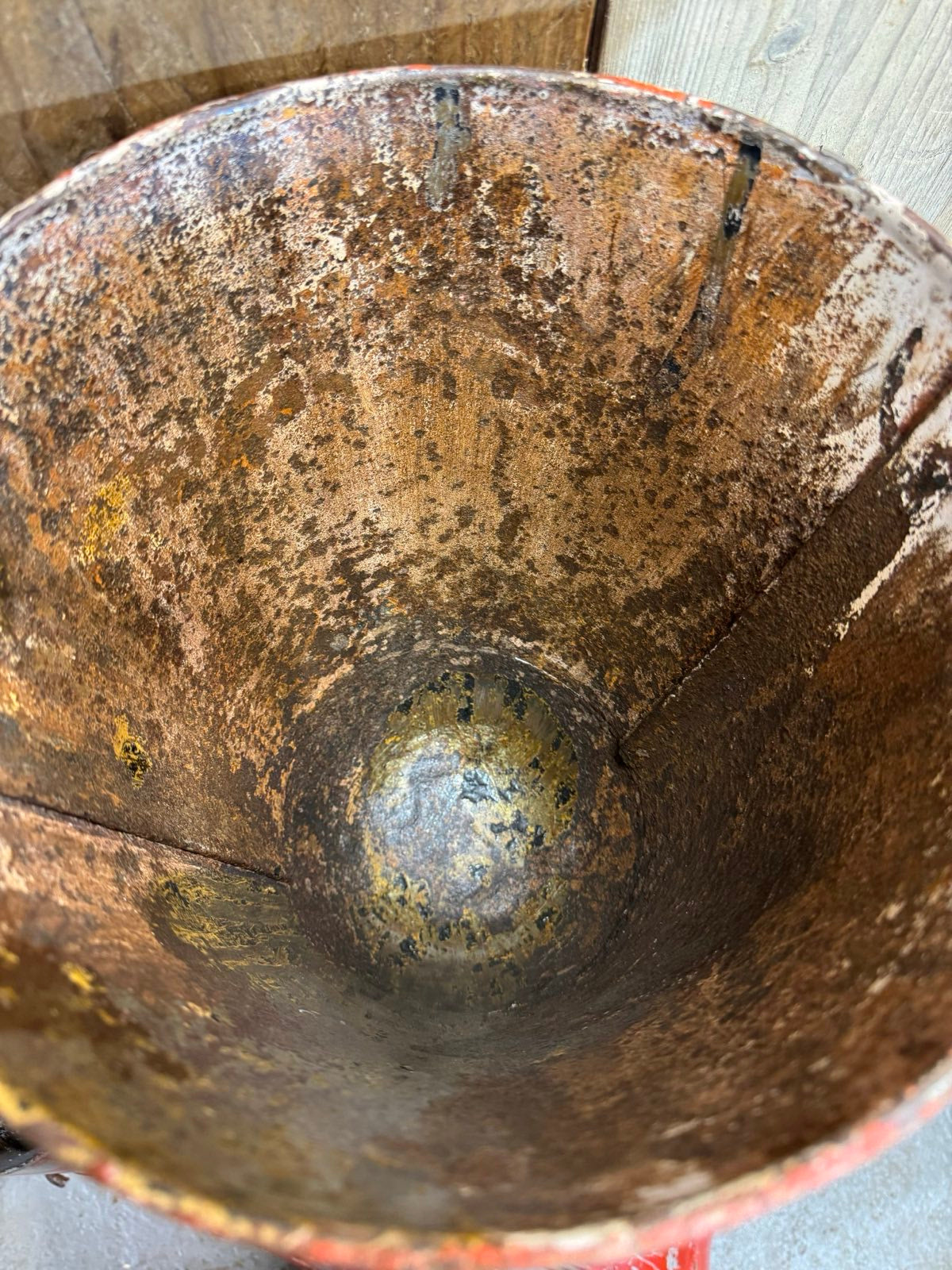 Vintage Galvanised Hanging Fire Bucket Hanging Basket / Plant Pot Planter Pail B