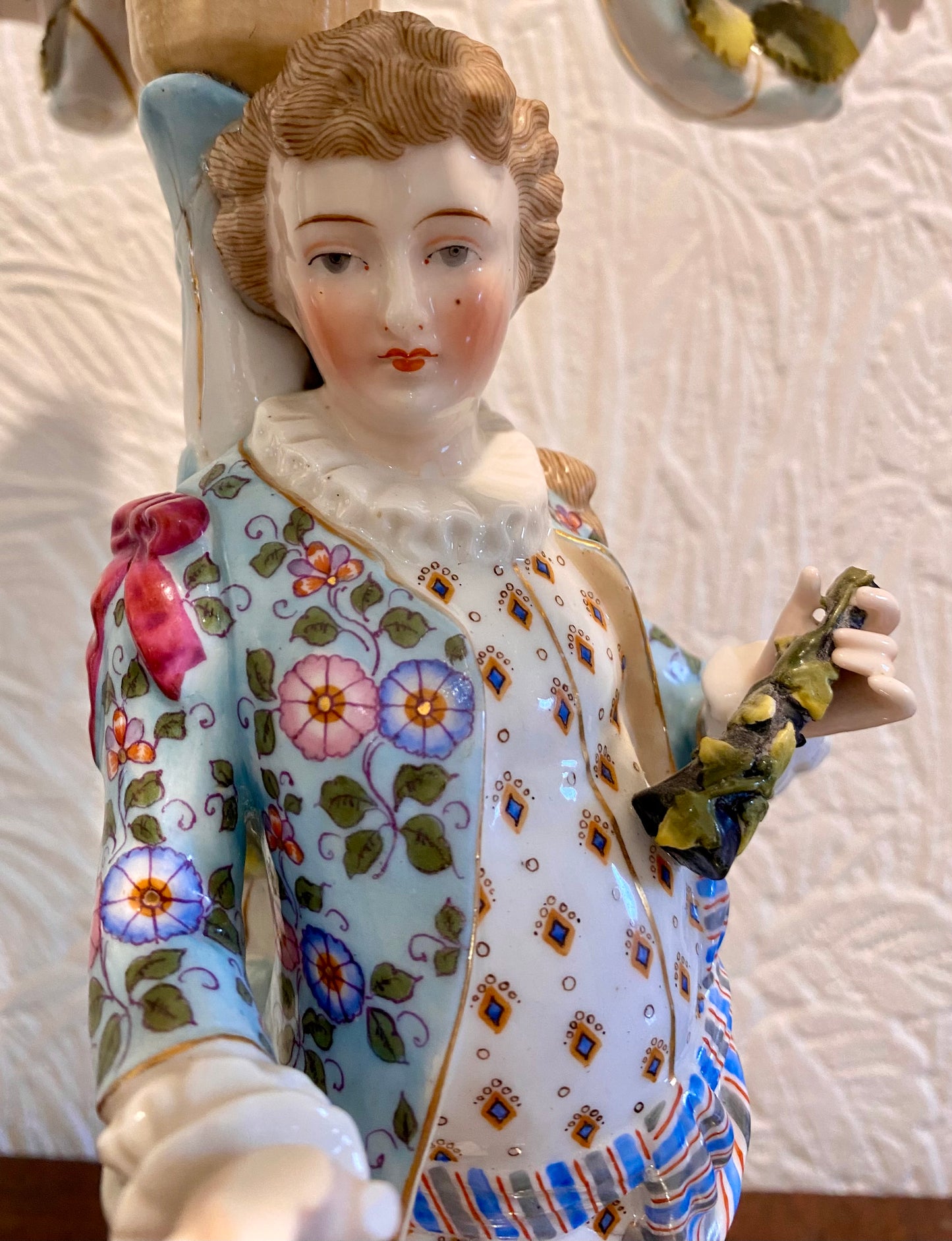 Absolutely Stunning Antique Pair of 19th Century Meissen Porcelain Candle Holders with DAMAGE - £165 - Home Interiors