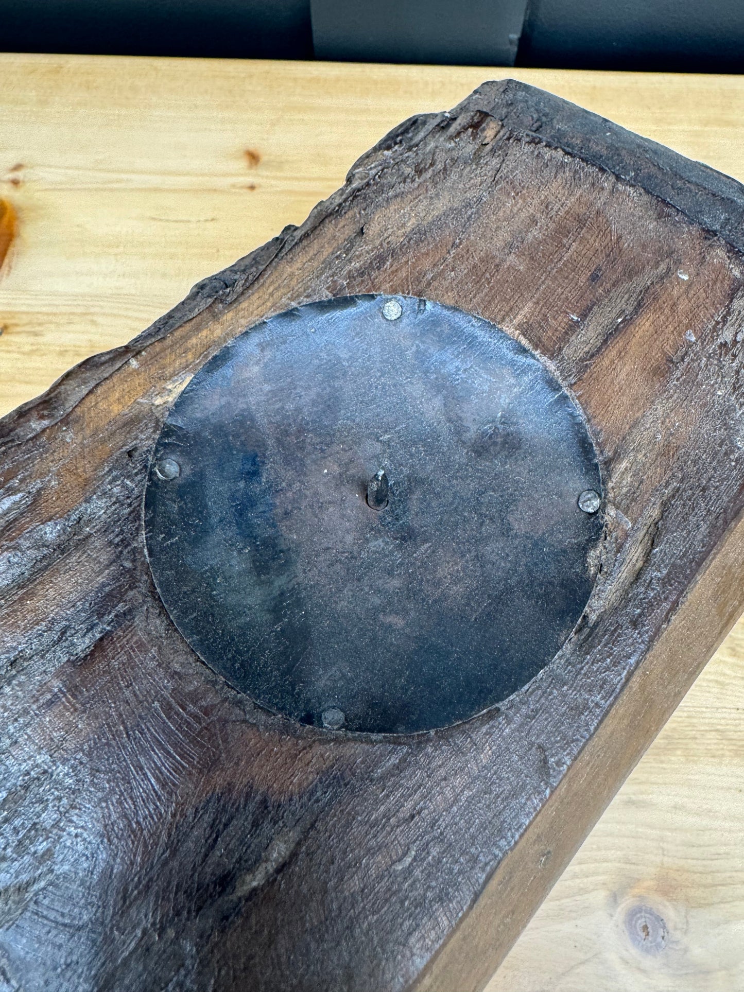 Rustic Wooden Candle Holder / Church Candle Stand / Reclaimed Farmhouse Decor B