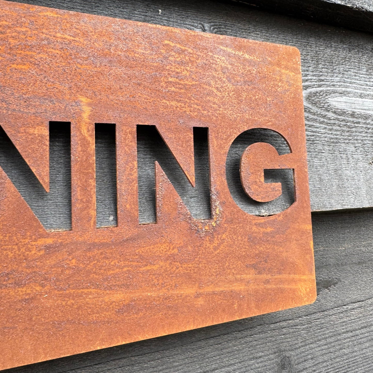 Rustic Metal #GINNING Sign