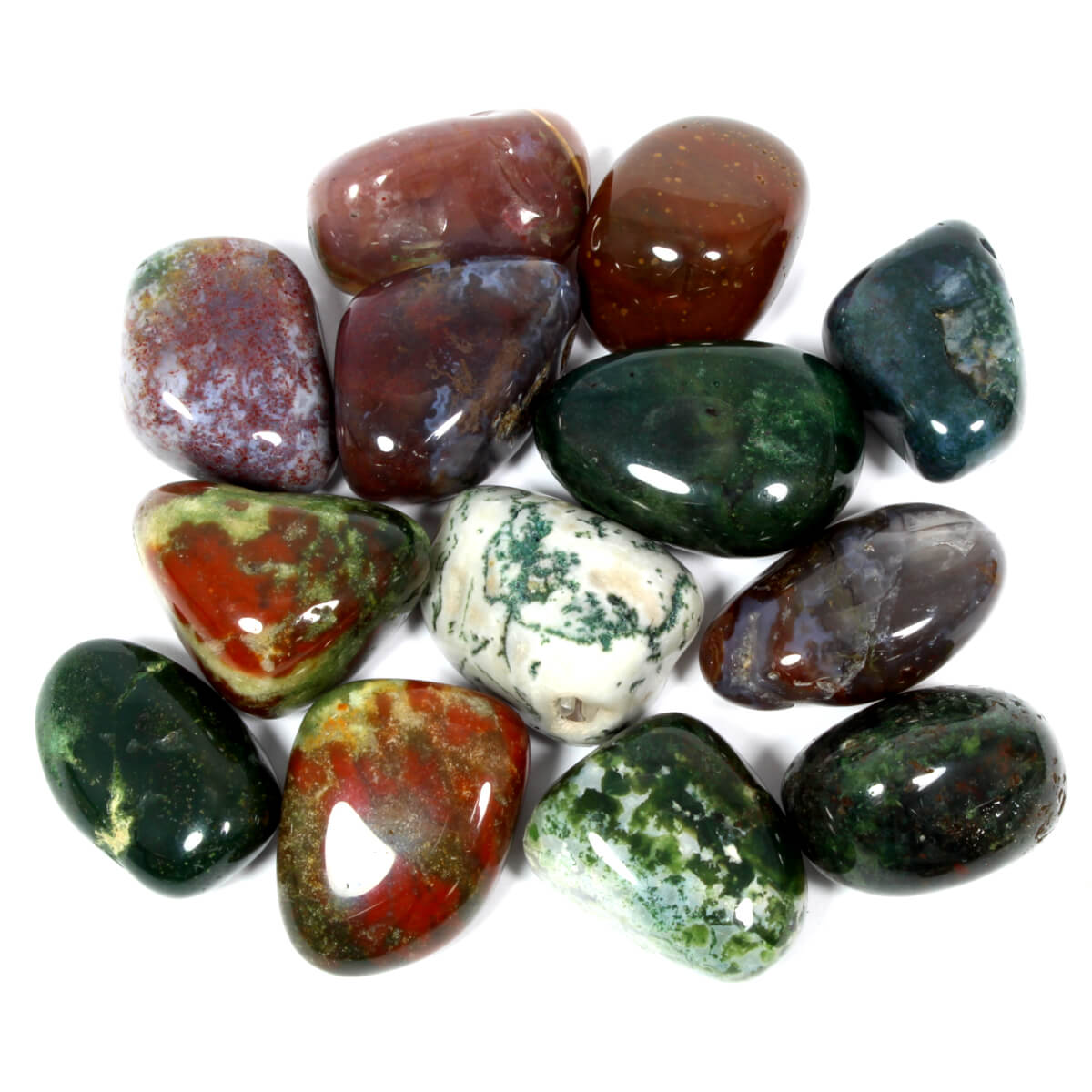 Mini Bloodstone Polished Tumblestone Healing Crystals