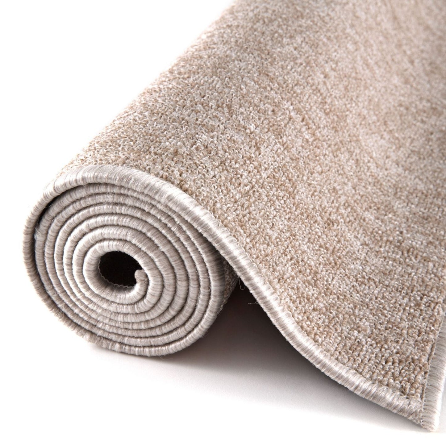 Flex Beige Low Pile Solid Rug