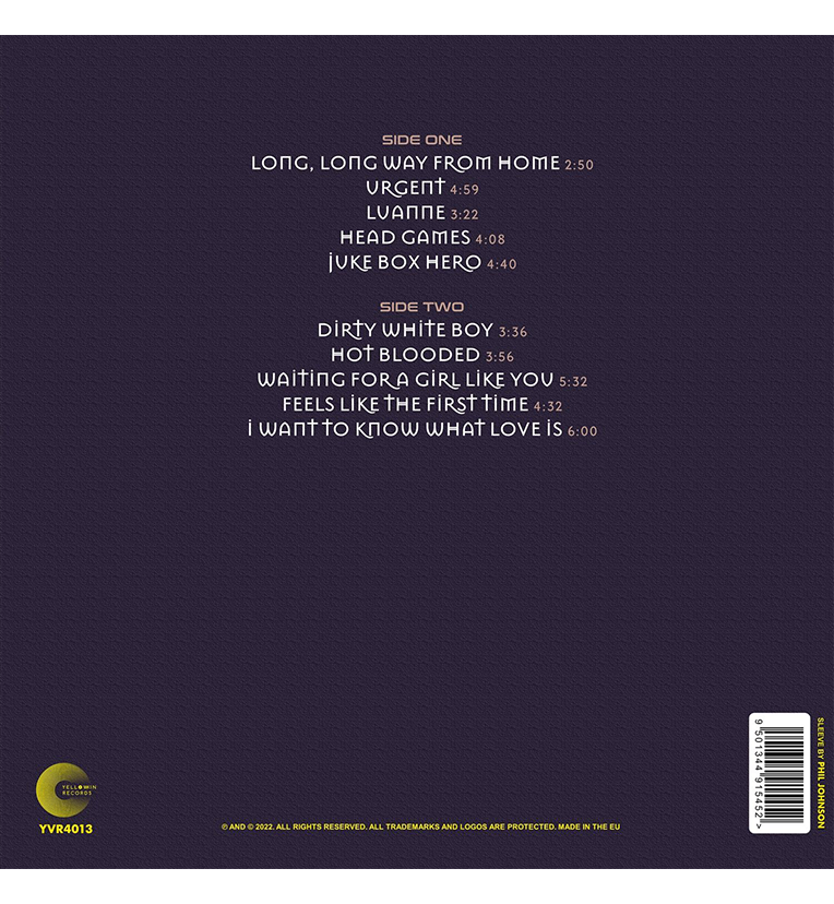 Foreigner – A Long, Long Way from Home (Special Edition 12-Inch Album on Yellow Vinyl)