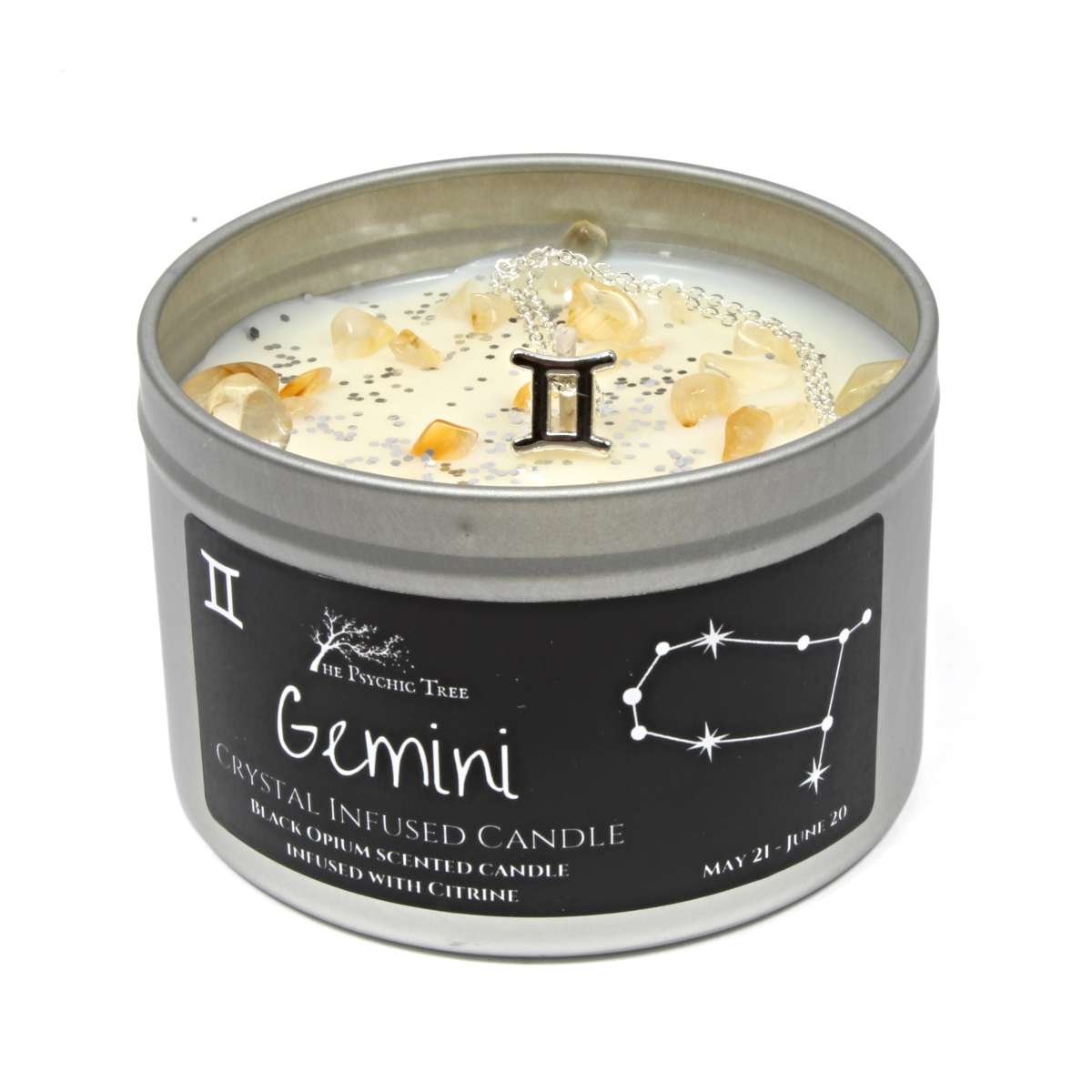 Gemini - Crystal & Jewellery Scented Zodiac Candle