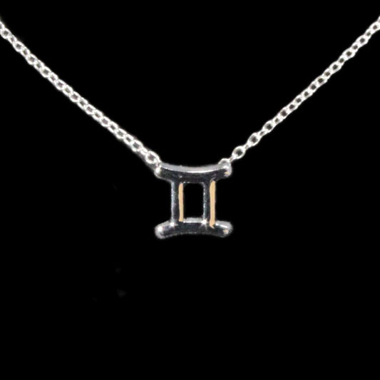 Gemini Zodiac Silver Necklace