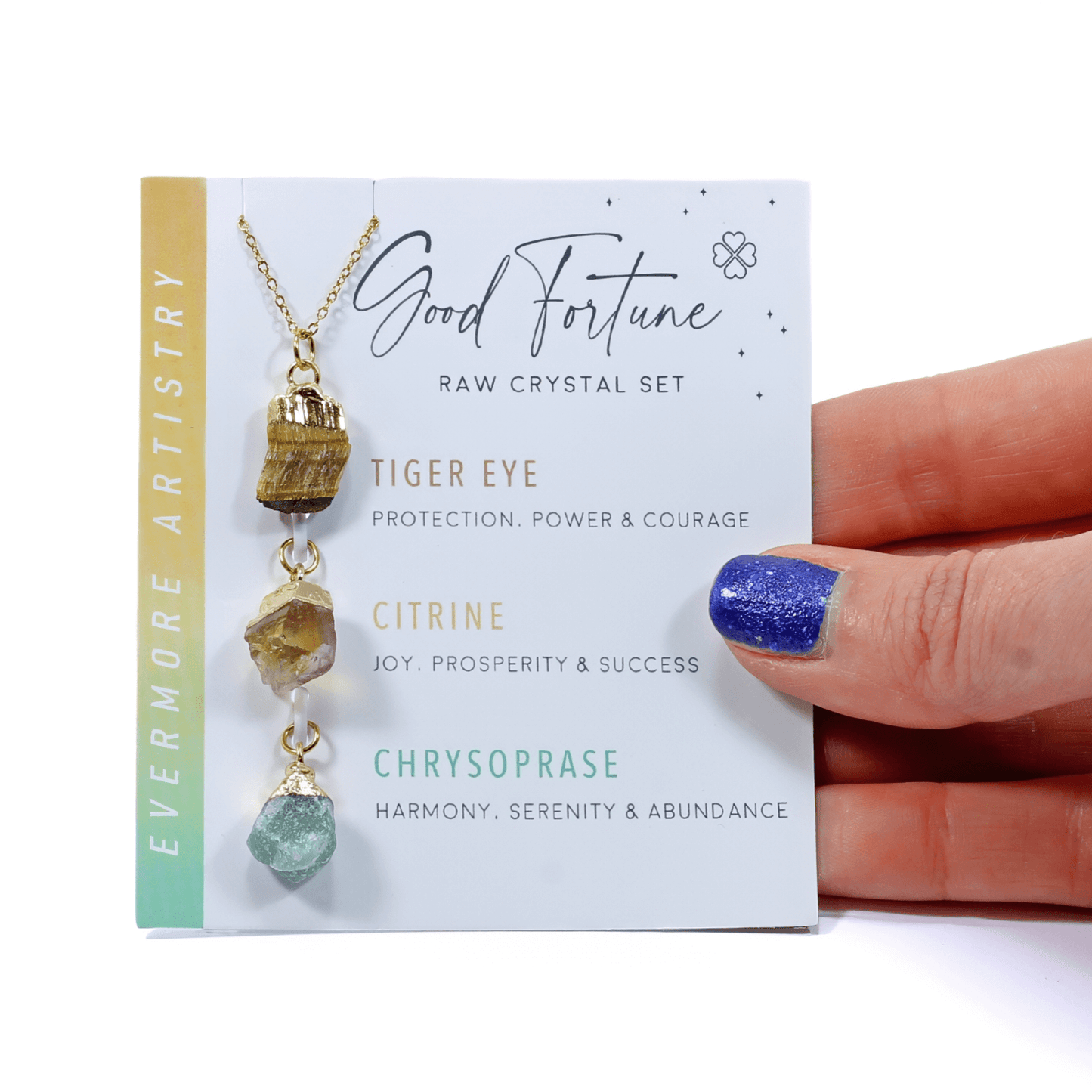 Interchangeable Healing Crystal Necklace - Good Fortune