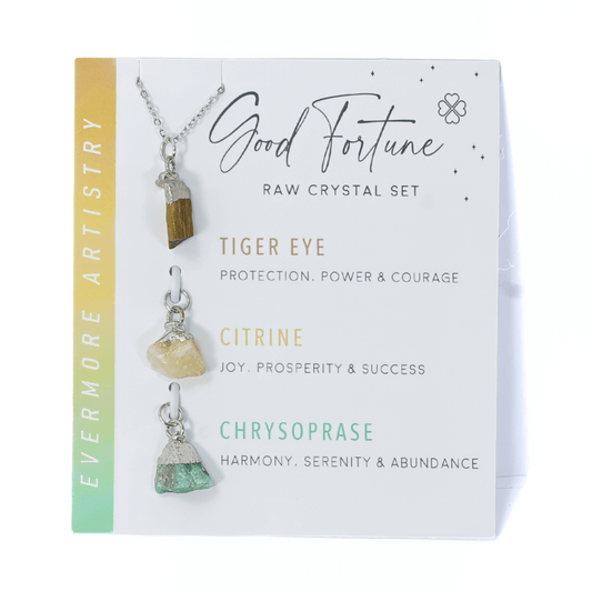 Interchangeable Healing Crystal Necklace - Good Fortune