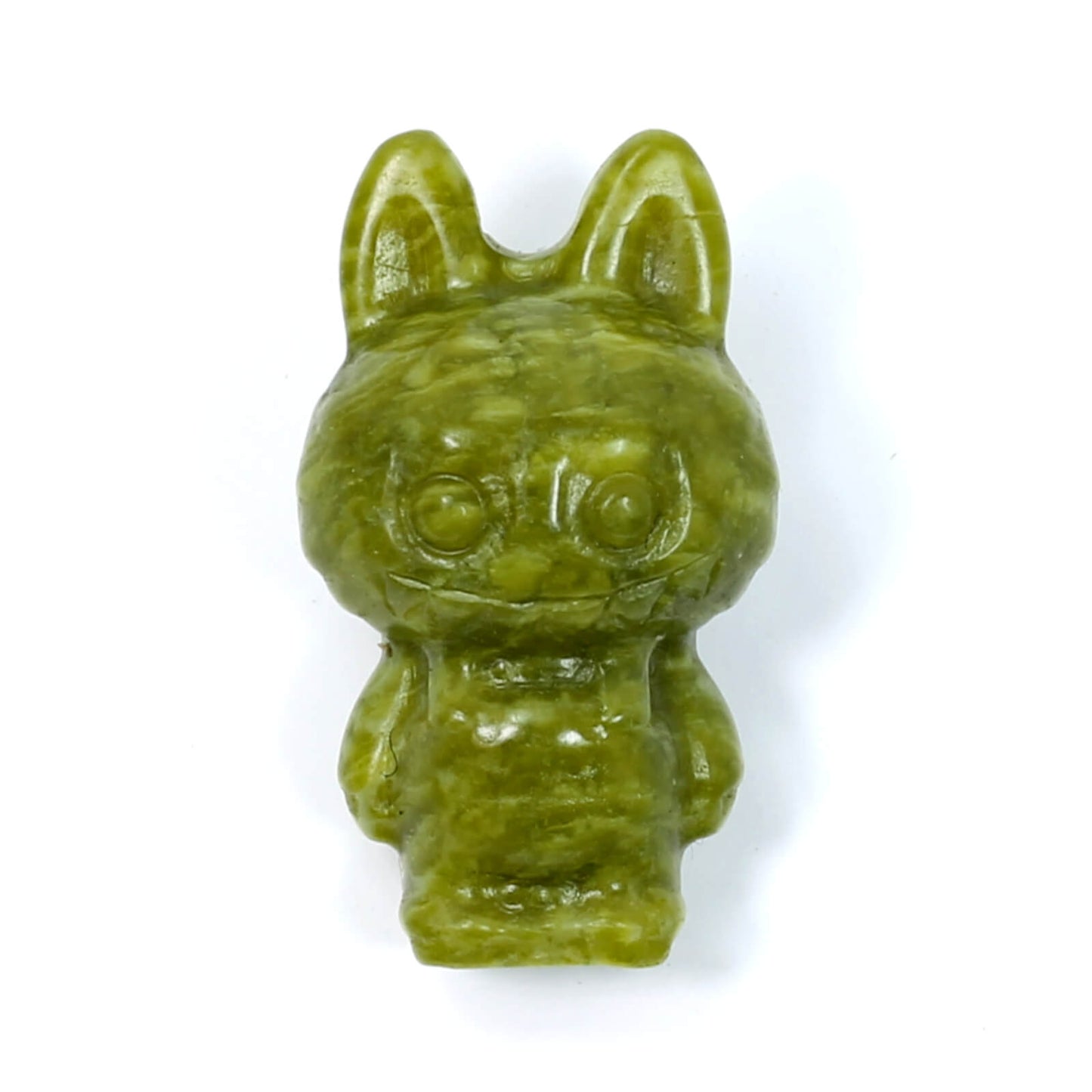 Labubu Green Jade Crystal Carving – Prosperous Energy & Playful Harmony
