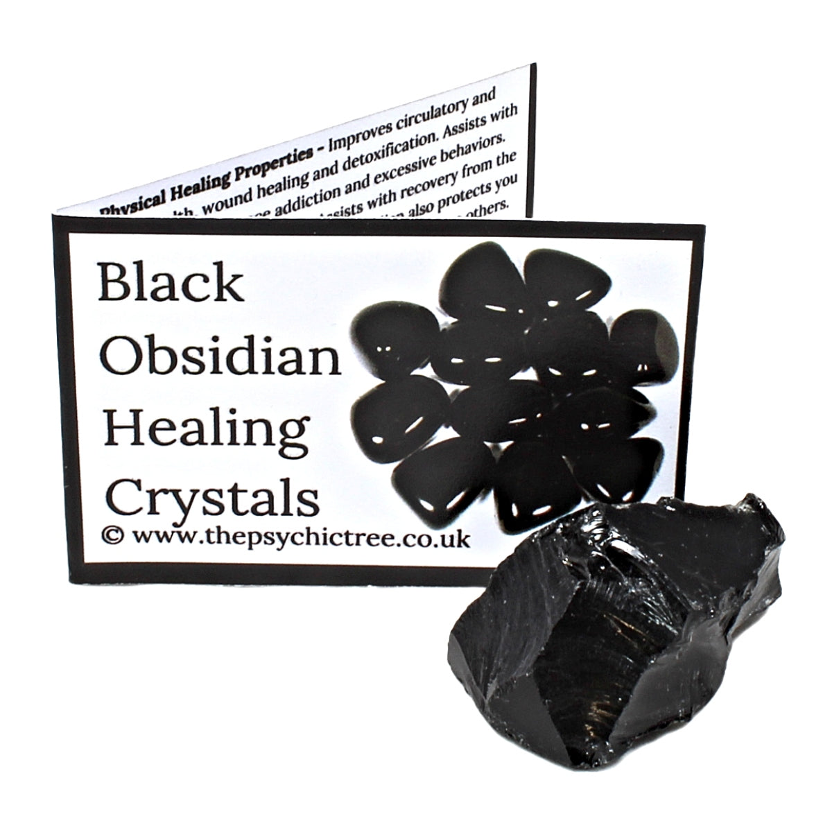 Obsidian Rough Crystal & Guide Pack