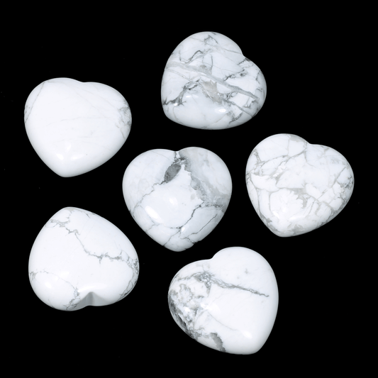 White Howlite Mini Heart