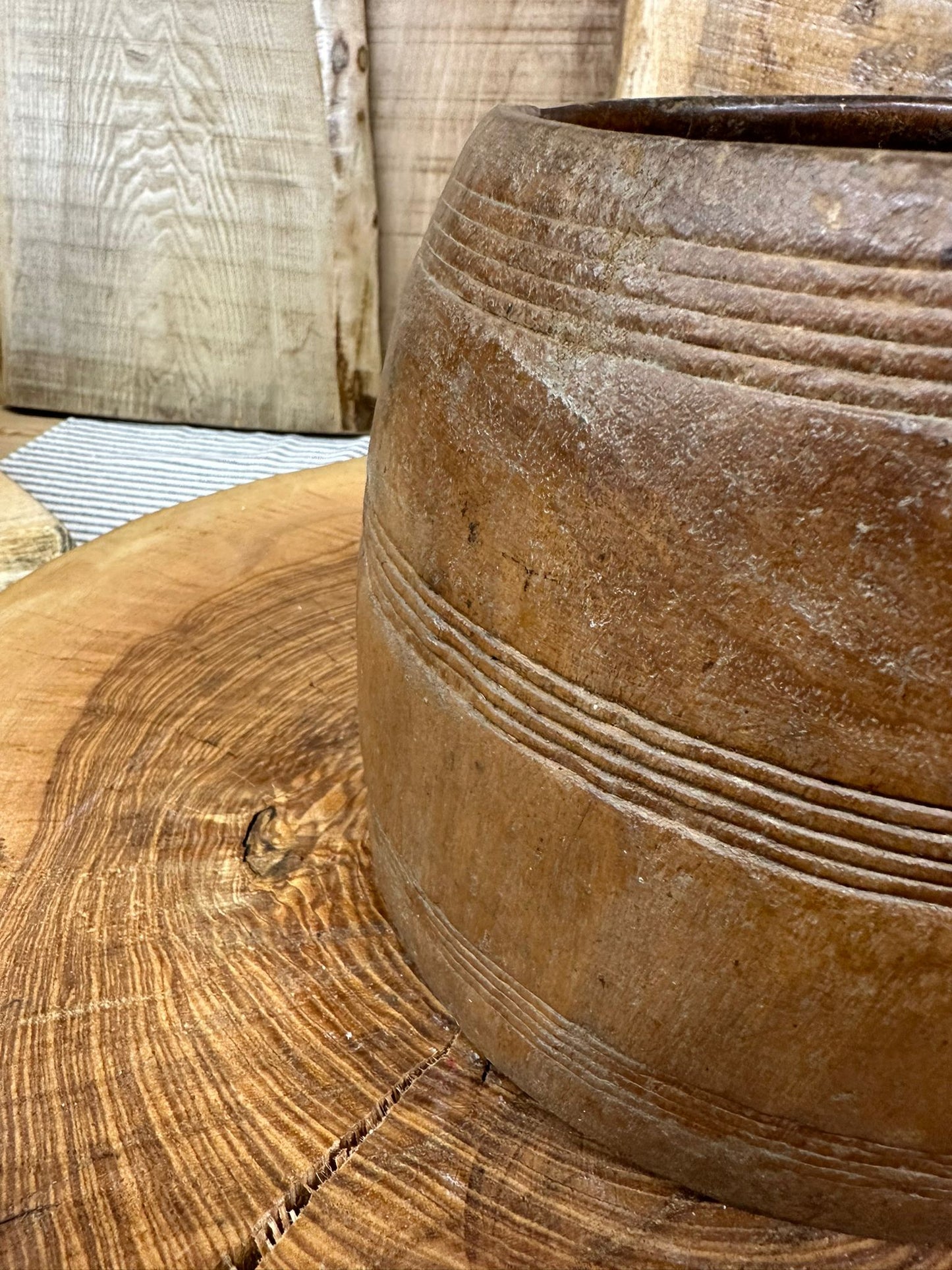 Wooden Vintage Herb Plant Pot Planter / Stationary Desk Tidy / Cutlery Holder C