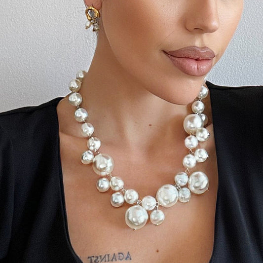 Coco Multi Cluster Statement Pearl Necklace