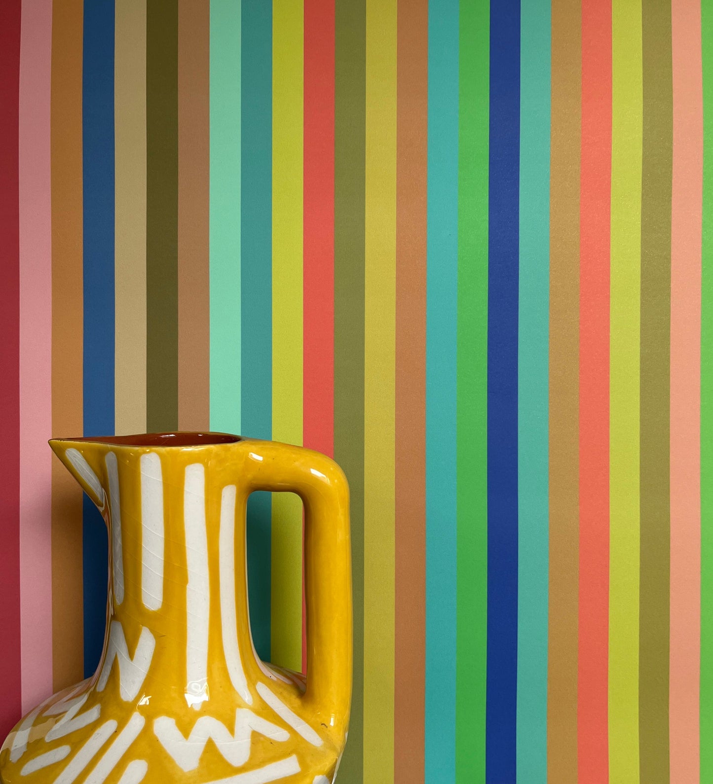 Tonal Stripe Wallpaper - Pool