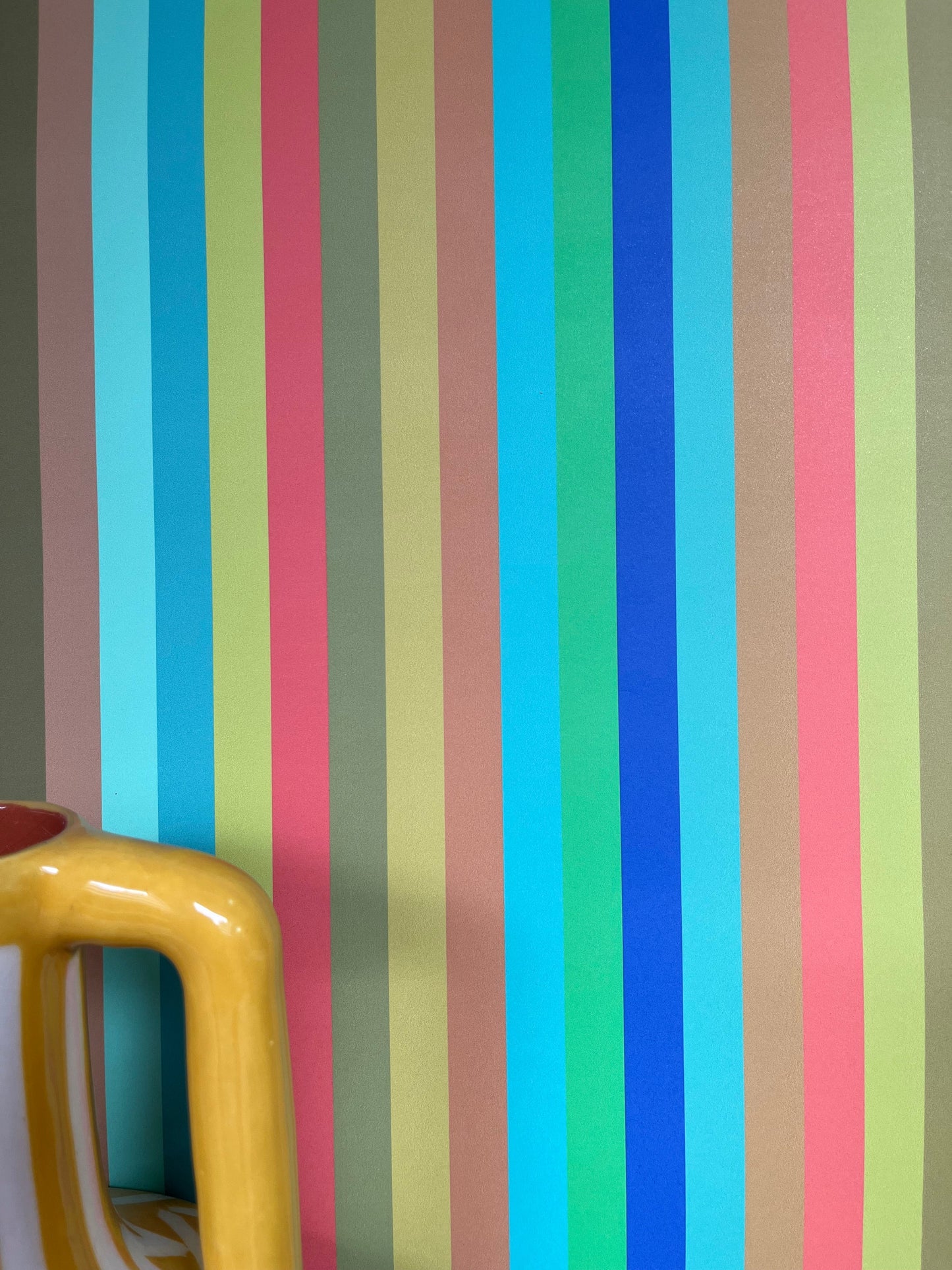 Tonal Stripe Wallpaper - Pool
