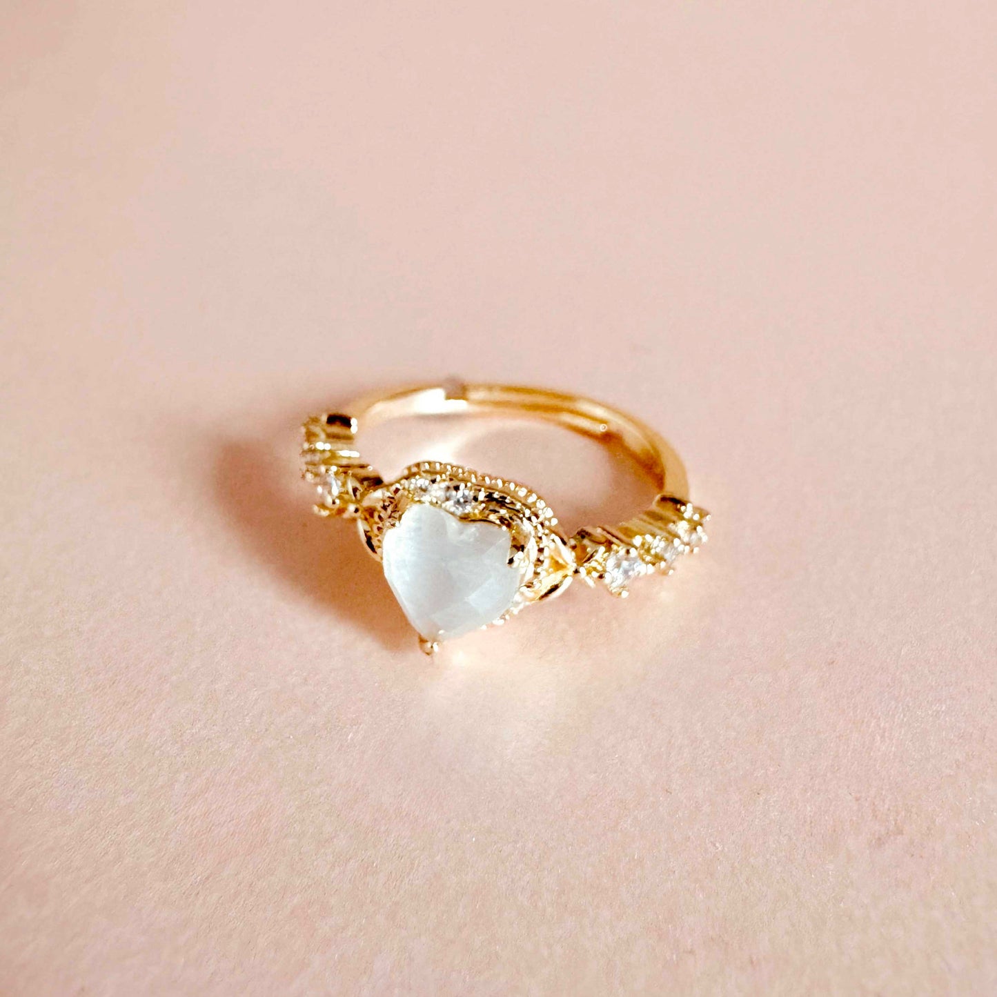Valentina Vintage Inspired Adjustable Heart Ring