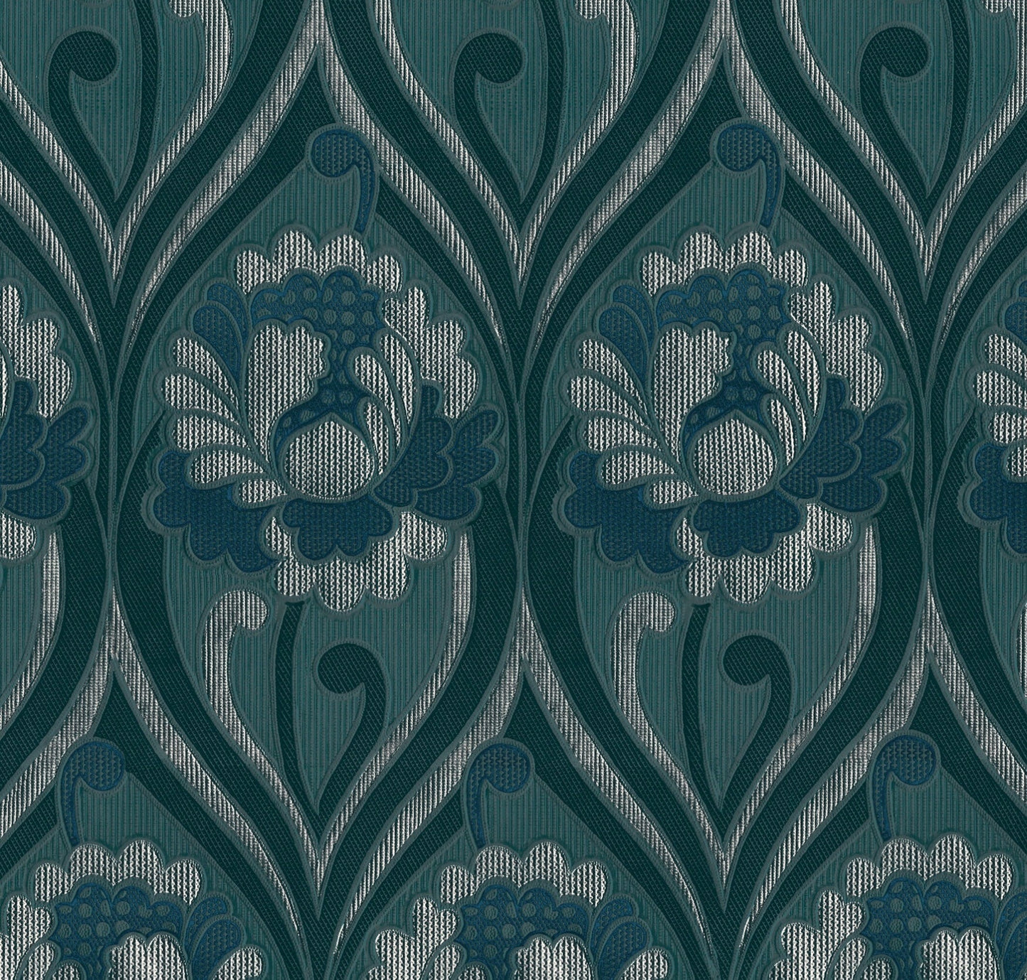 Vintage floral Damask Wallpaper