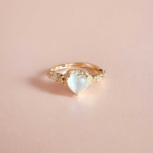 Valentina Vintage Inspired Adjustable Heart Ring