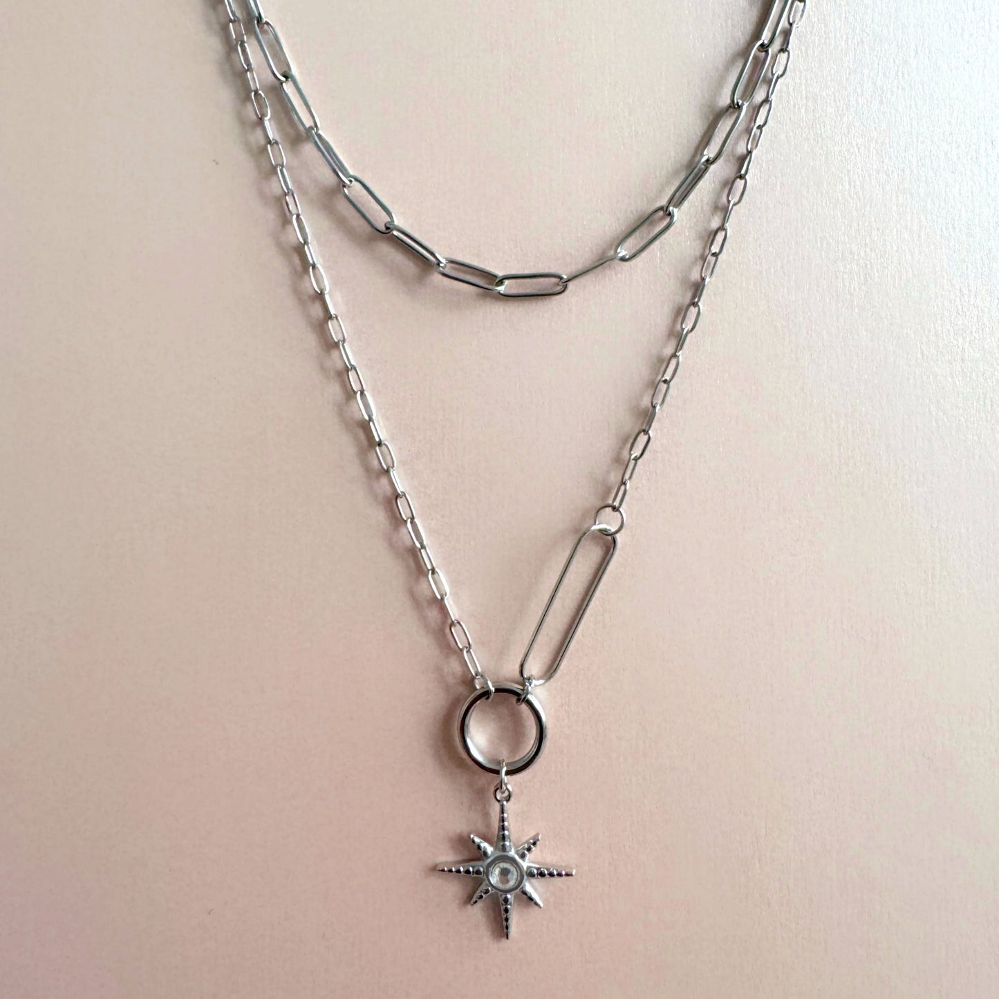 Sahara Luxe Double Layer Starburst Pendant Necklace