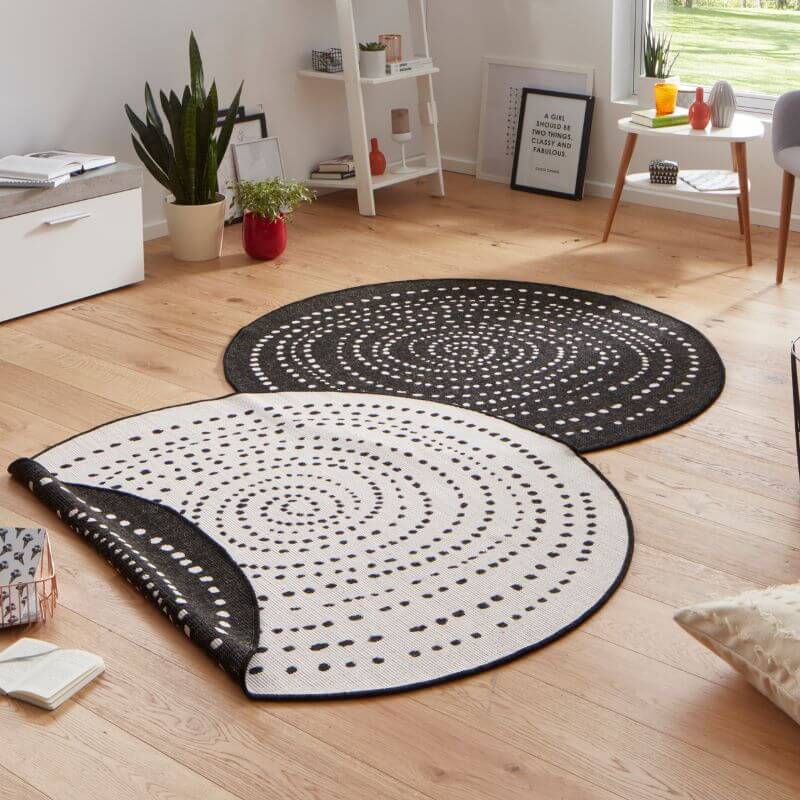 Indoor Outdoor Bali Reversible Round Rug